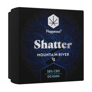 Happease Mountain River 58% CBD Extrakt - Shatter - 1g